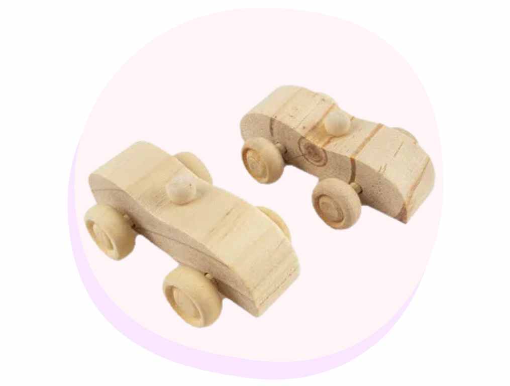 Wooden Mini Car DIY Craft 2 Pack