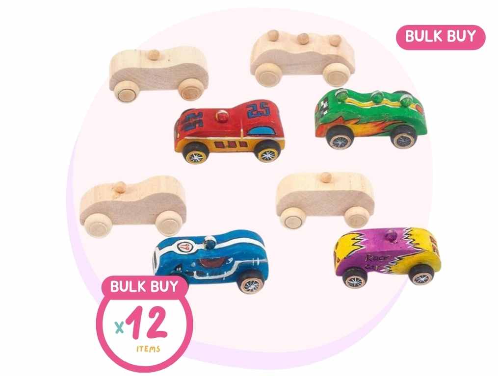 Wooden Mini Car DIY Craft 2 Pack