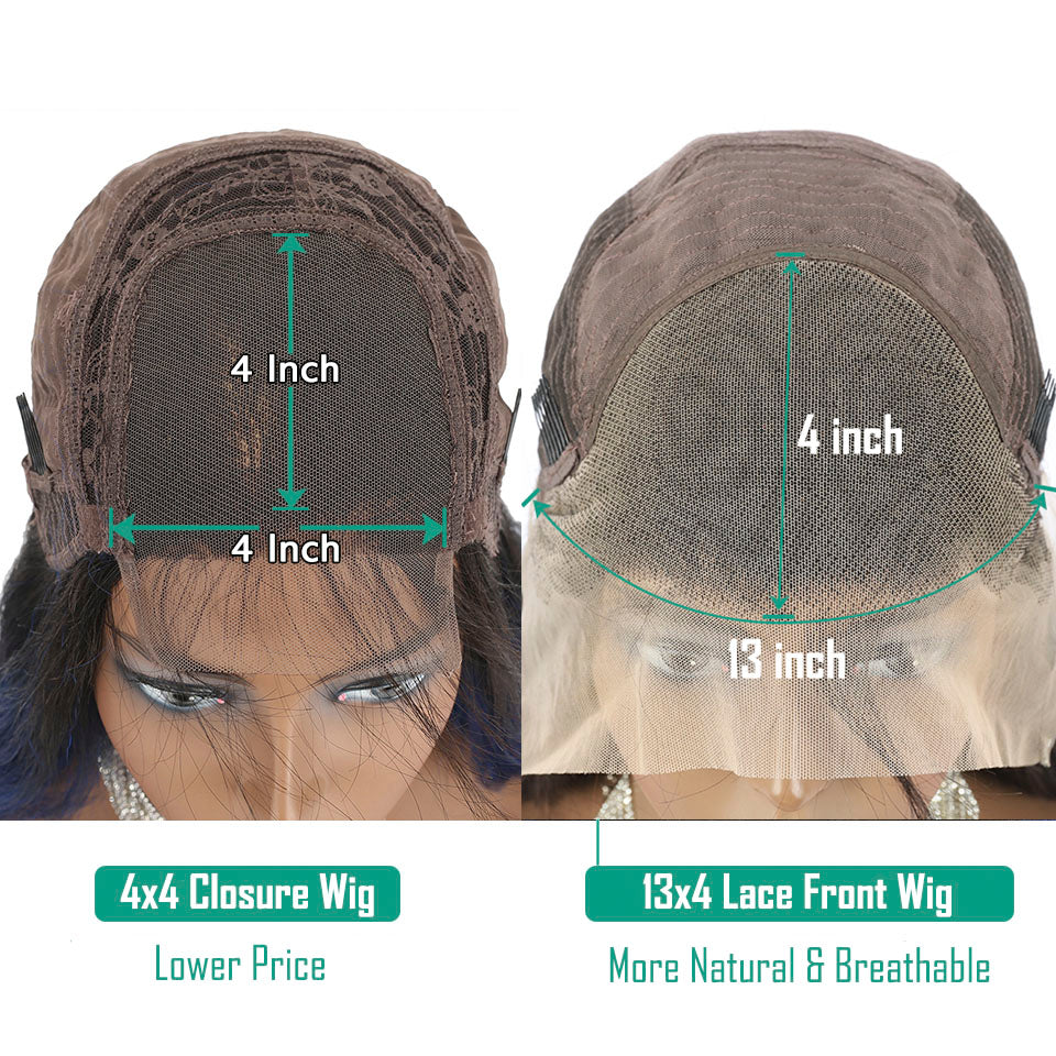 Bonnet de perruque avec fermeture en dentelle 4x4 et bonnet de perruque avec dentelle avant 13x4