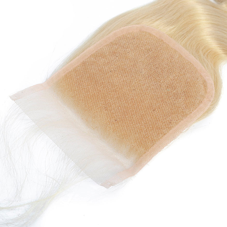 613 Body Wave transparente con cierre de encaje 4x4