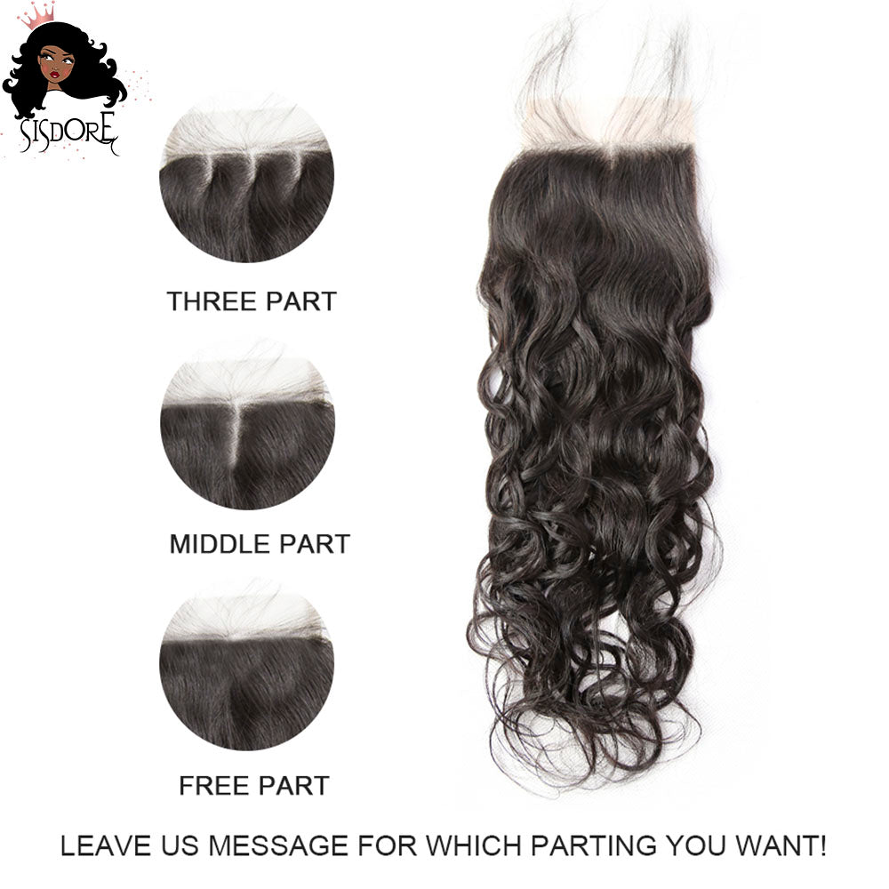 wet and wavy hair lace closure