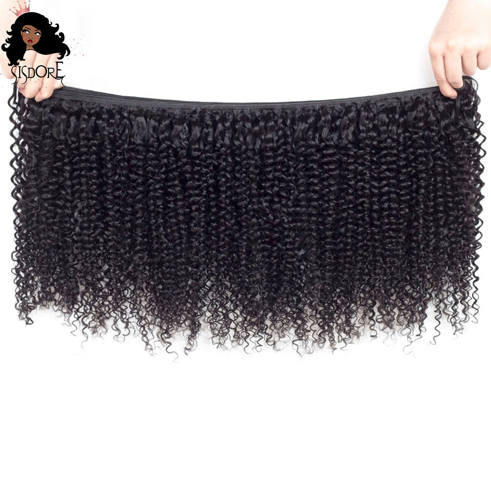 kinky curly human hair weaves folded