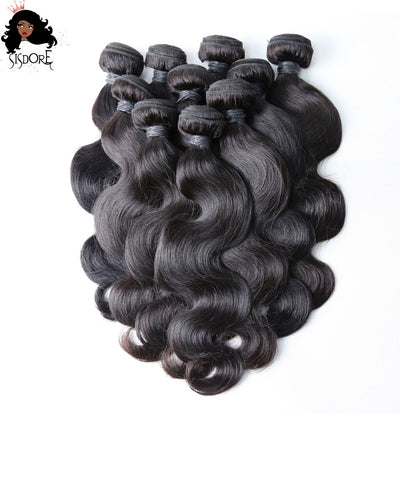 Natural Color Body Wave Human Hair Weaves
