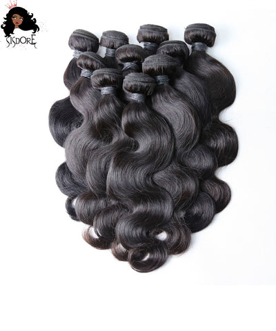 Tissages de cheveux humains de couleur naturelle Body Wave