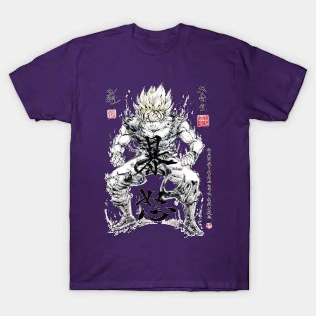 Dragon Ball Super Saiyan Goku Ink Wash Painting T shirt - KM0003TS