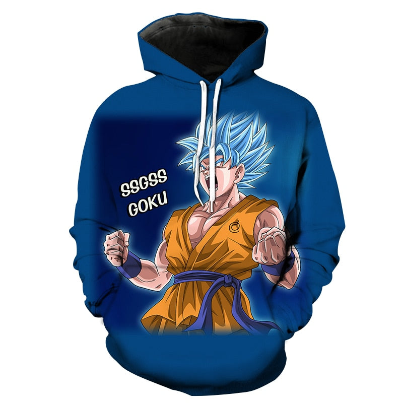 Dragon Ball Super Saiyan God Goku All-Over Print Hoodie