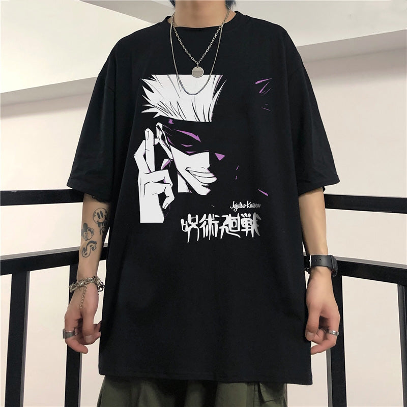 Jujutsu Kaisen Gojo Satoru Print Cotton T shirt