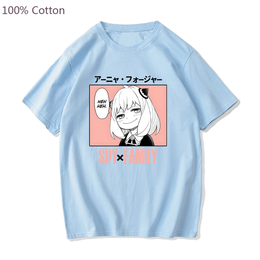 Anime Spy X Family Anya Forger Kawaii T shirt