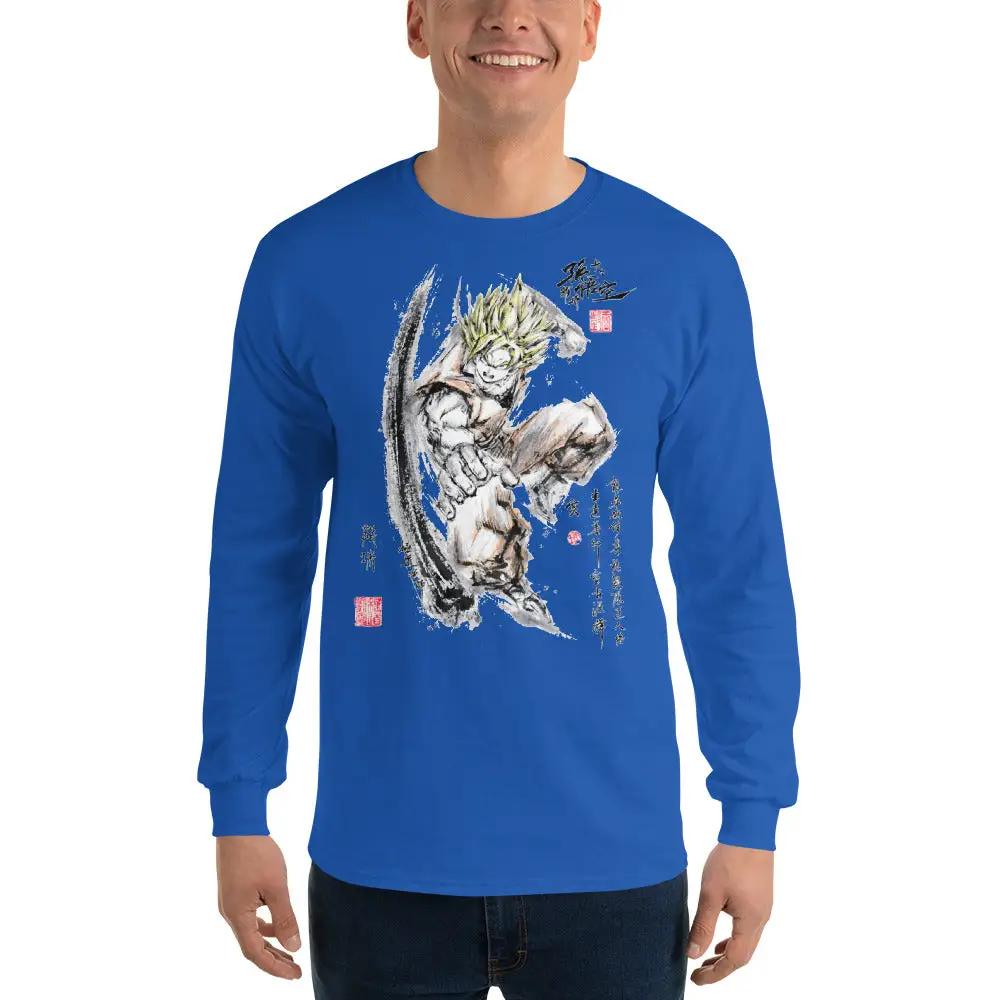 Dragon Ball Super Saiyan Goku Ink Painting Long Sleeve Shirt - LS0001