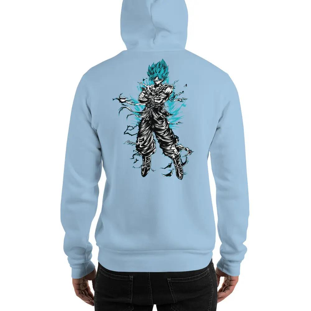 Dragon Ball Super Saiyan Goku God Blue Hoodie - KM0034HO