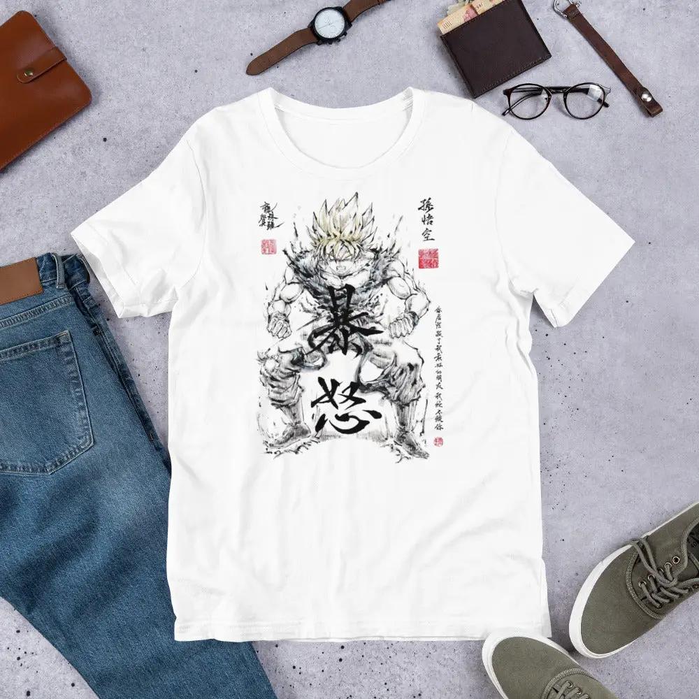 Dragon Ball Super Saiyan Goku Ink Wash Painting T shirt - KM0003TS