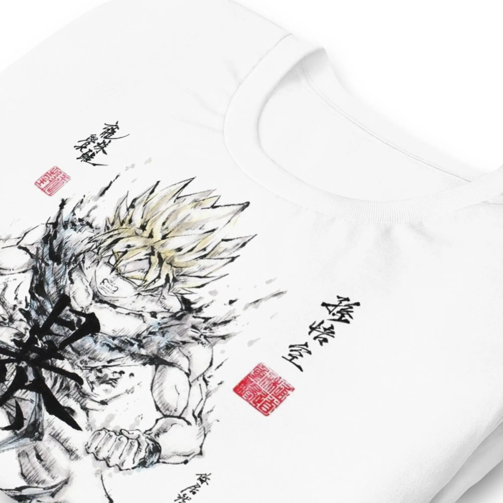 Dragon Ball Super Saiyan Goku Ink Wash Painting T shirt - KM0003TS