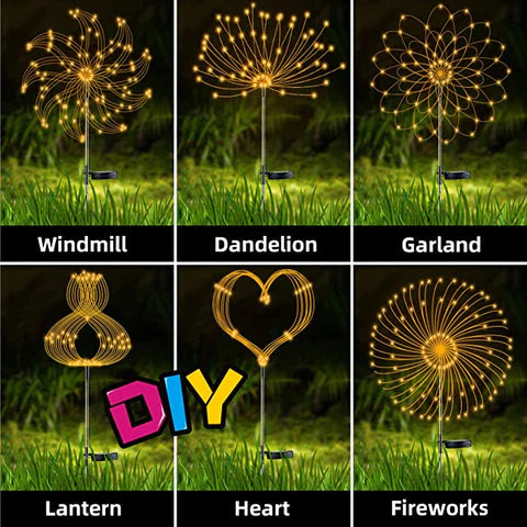 Solar Garden Fireworks Lamp