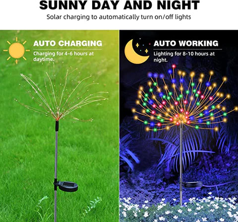 Solar Garden Fireworks Lamp