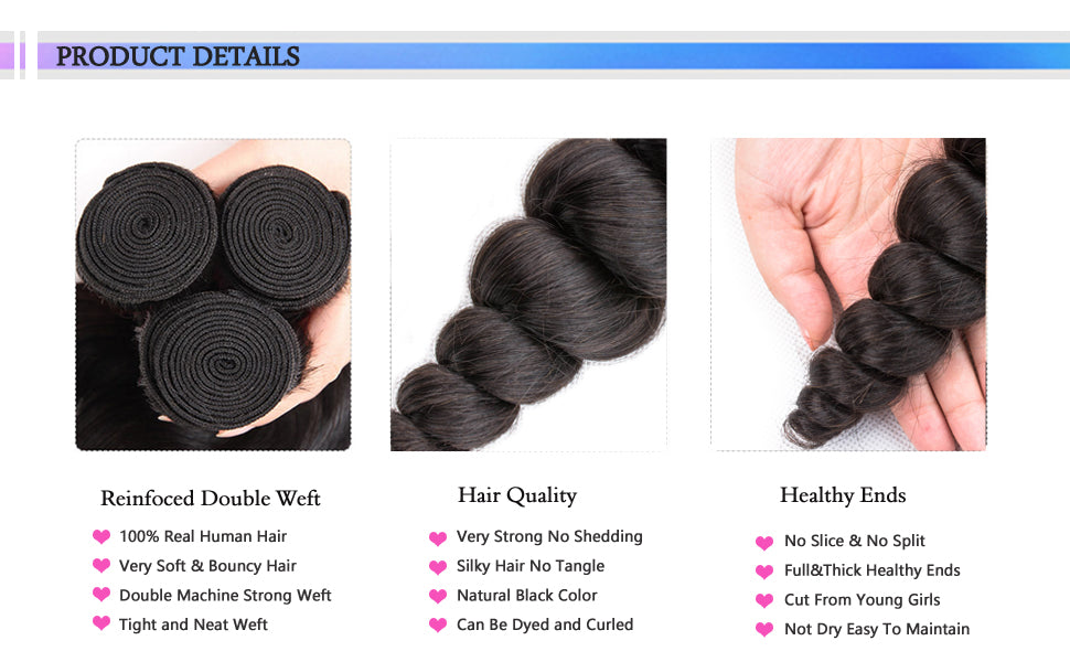 Loose Wave Human Hair Bundles