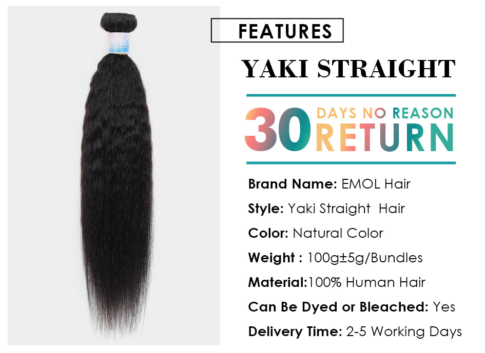 faisceaux de cheveux humains raides yaki