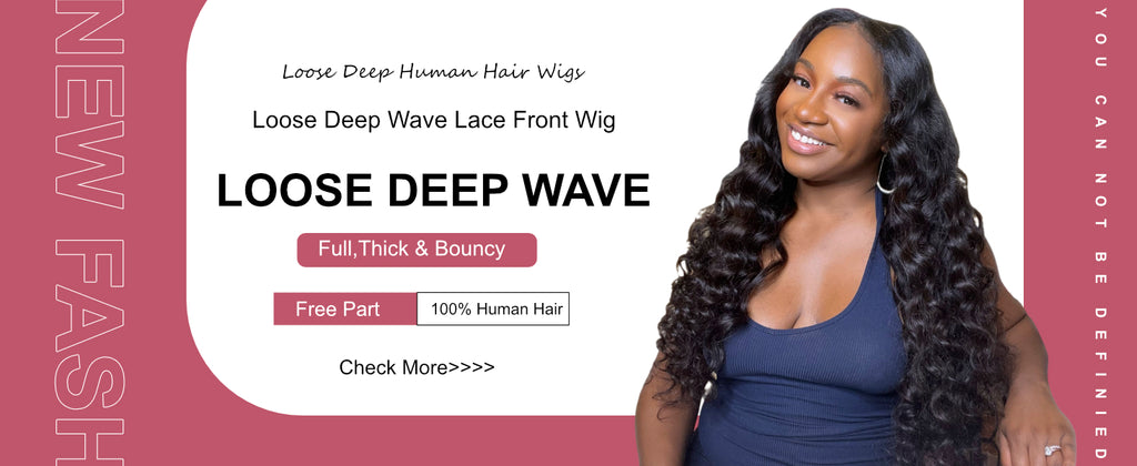 human hair loose deep wave lace wig
