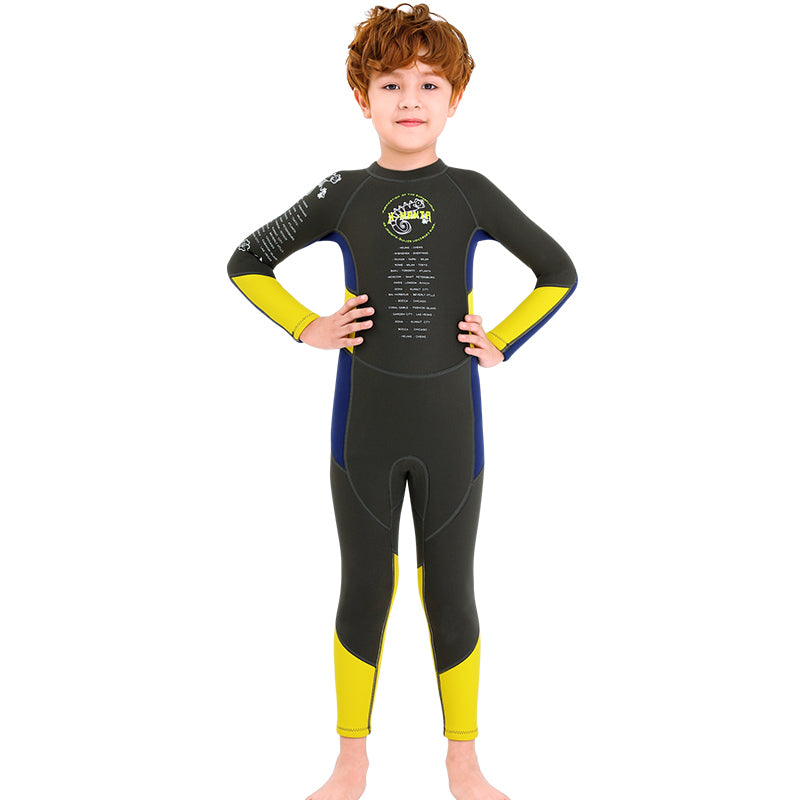 hot selling kids swimwear quick dry 2.5mm Rashguard Swimsuit UV 50+ Long Sleeve One Piece Swimwear kids swimwear girls