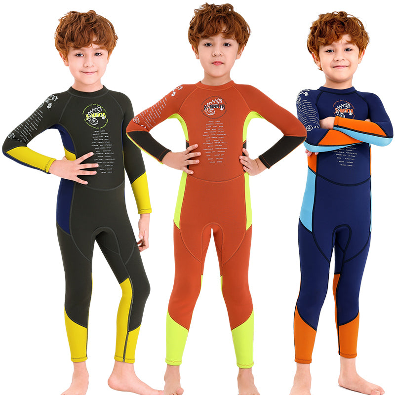 hot selling kids swimwear quick dry 2.5mm Rashguard Swimsuit UV 50+ Long Sleeve One Piece Swimwear kids swimwear girls