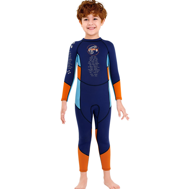 hot selling kids swimwear quick dry 2.5mm Rashguard Swimsuit UV 50+ Long Sleeve One Piece Swimwear kids swimwear girls