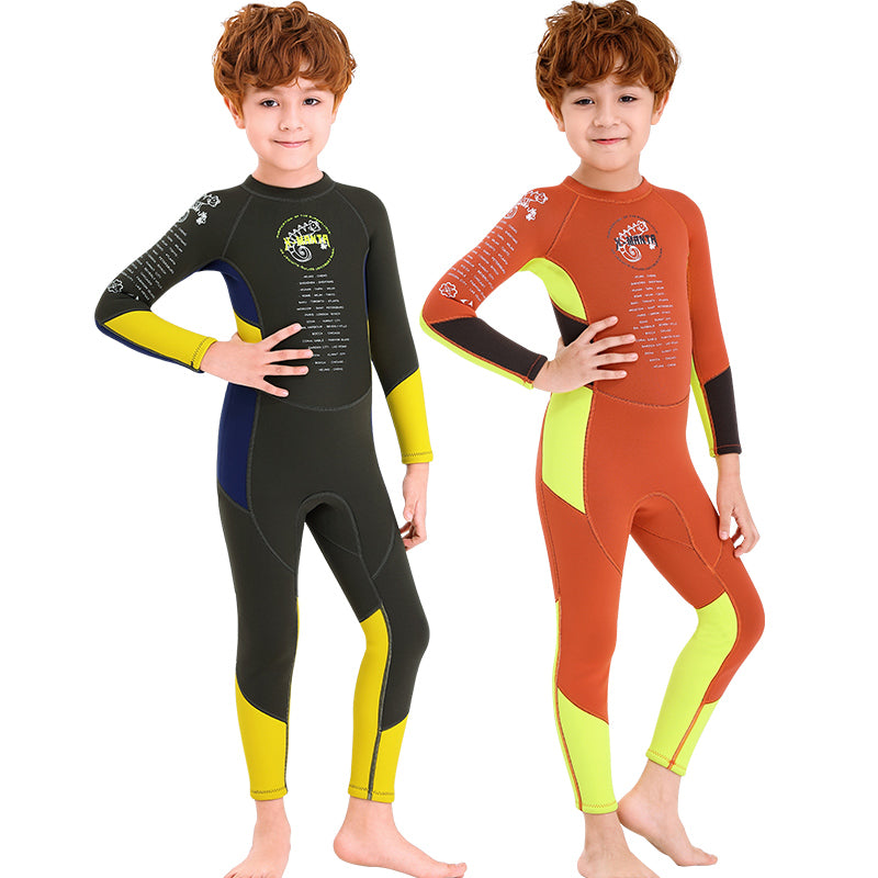 hot selling kids swimwear quick dry 2.5mm Rashguard Swimsuit UV 50+ Long Sleeve One Piece Swimwear kids swimwear girls