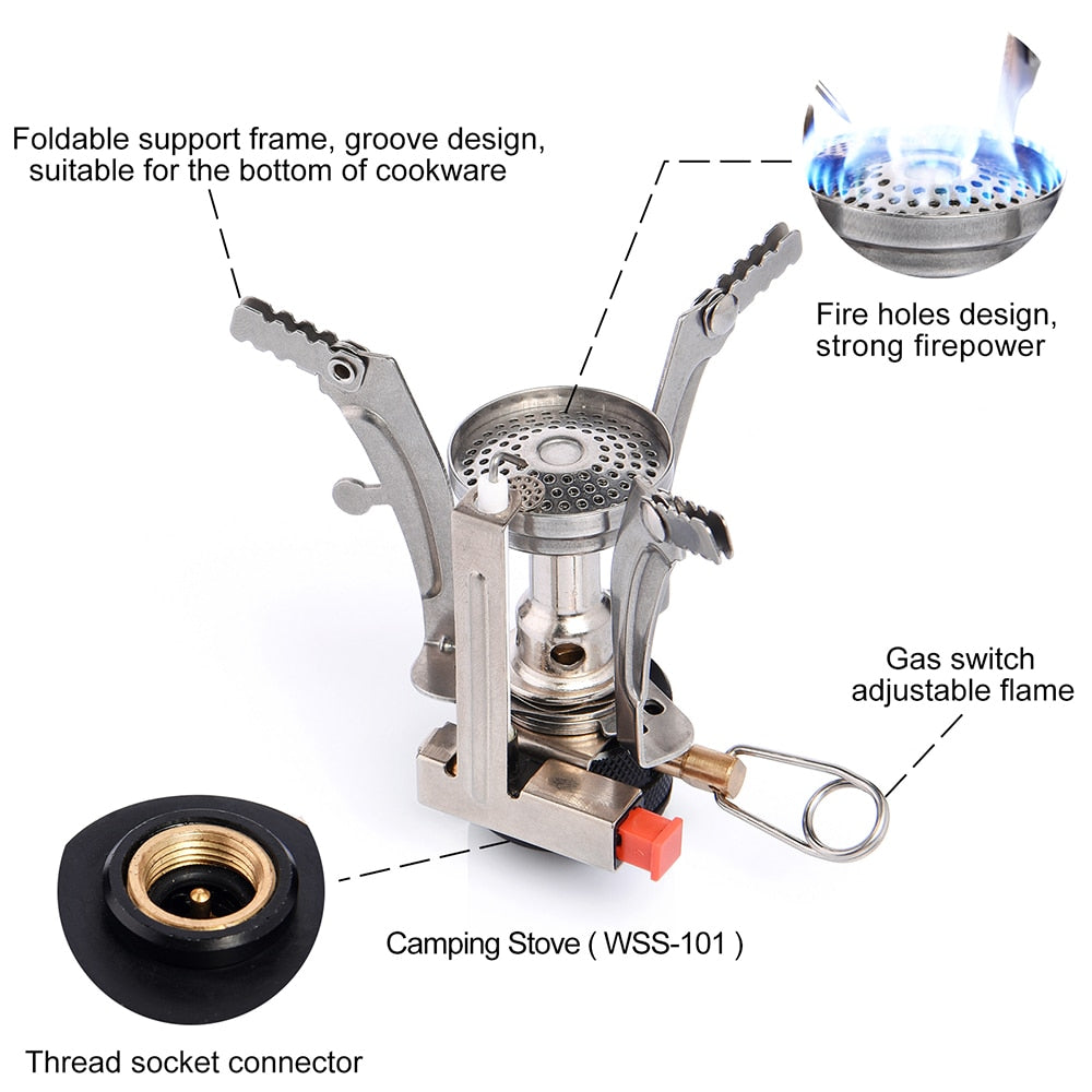 Portable folding camping stove