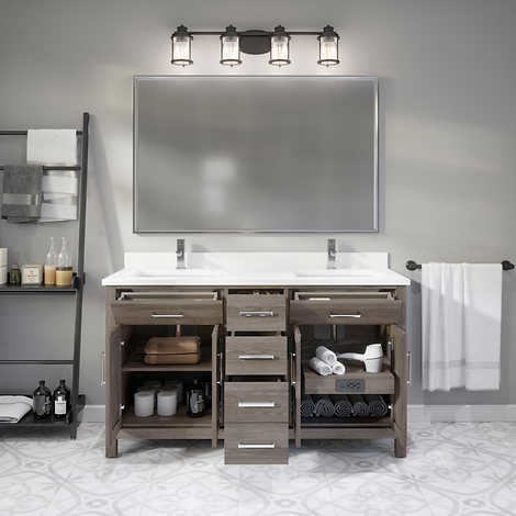 Katie Bath Vanity by Studio Bathe in Gray