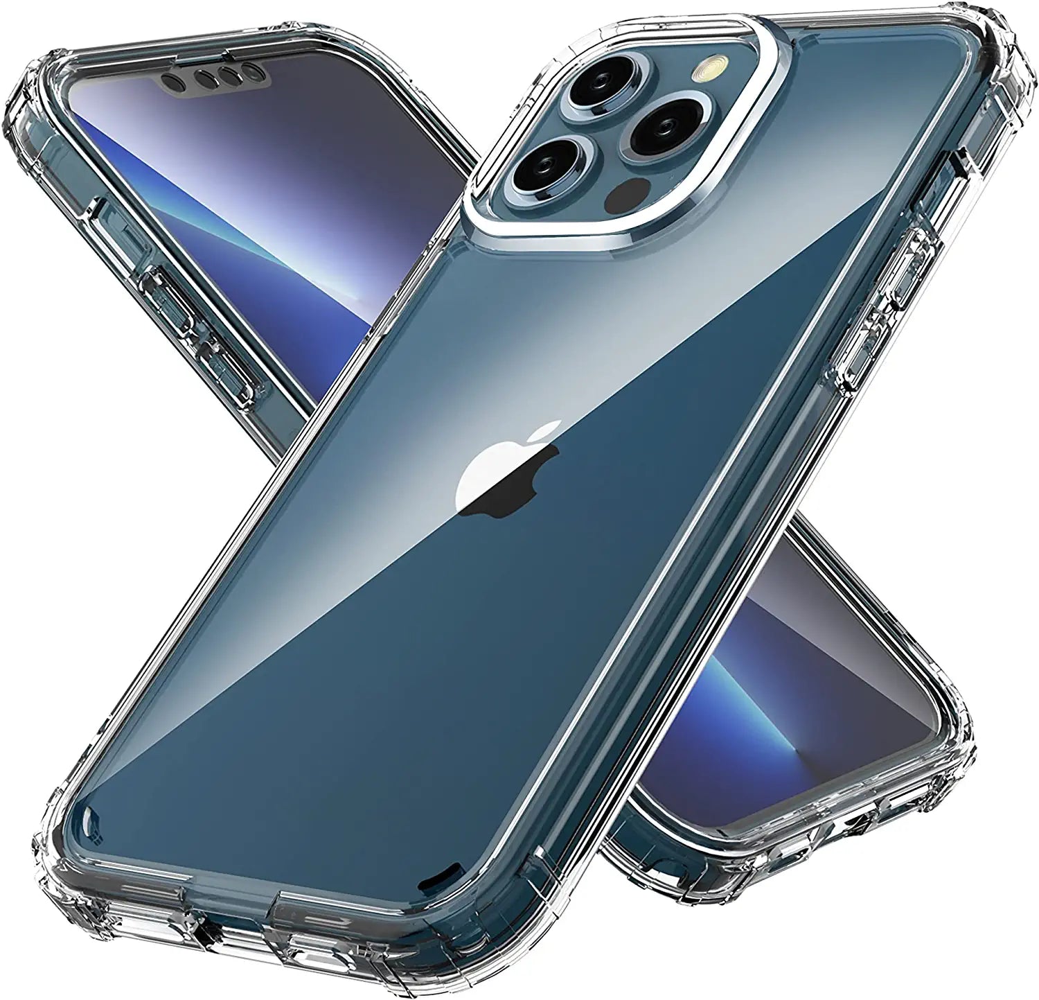 Case Compatible with Iphone 13 Case with Built-In Screen Protector Clear 360 Full Body Coverage Hard PC Shockproof Cover (Iphone 13)