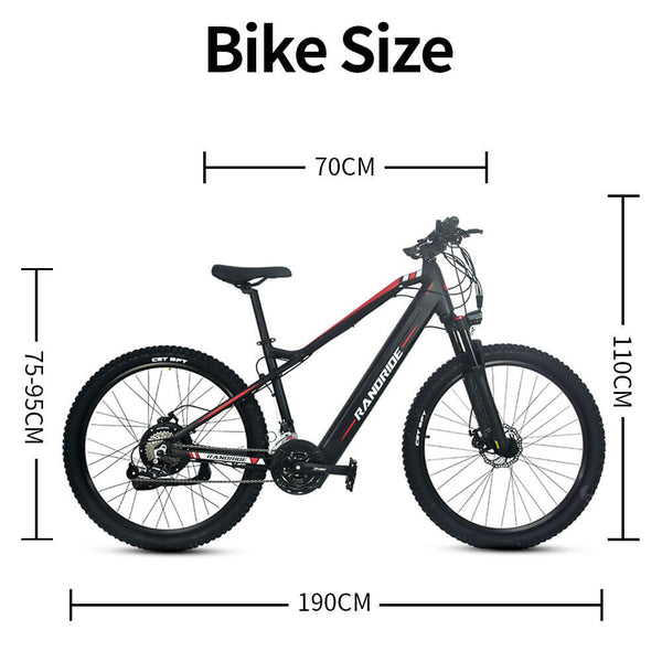 hardtail electric bike size
