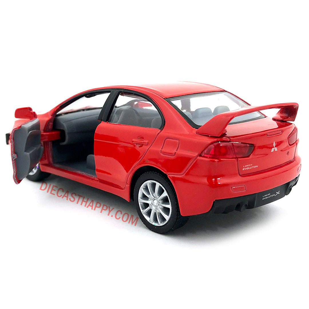 2008 Mitsubishi Lancer Evolution X 1:36 Scale Diecast Model Red by Kinsmart