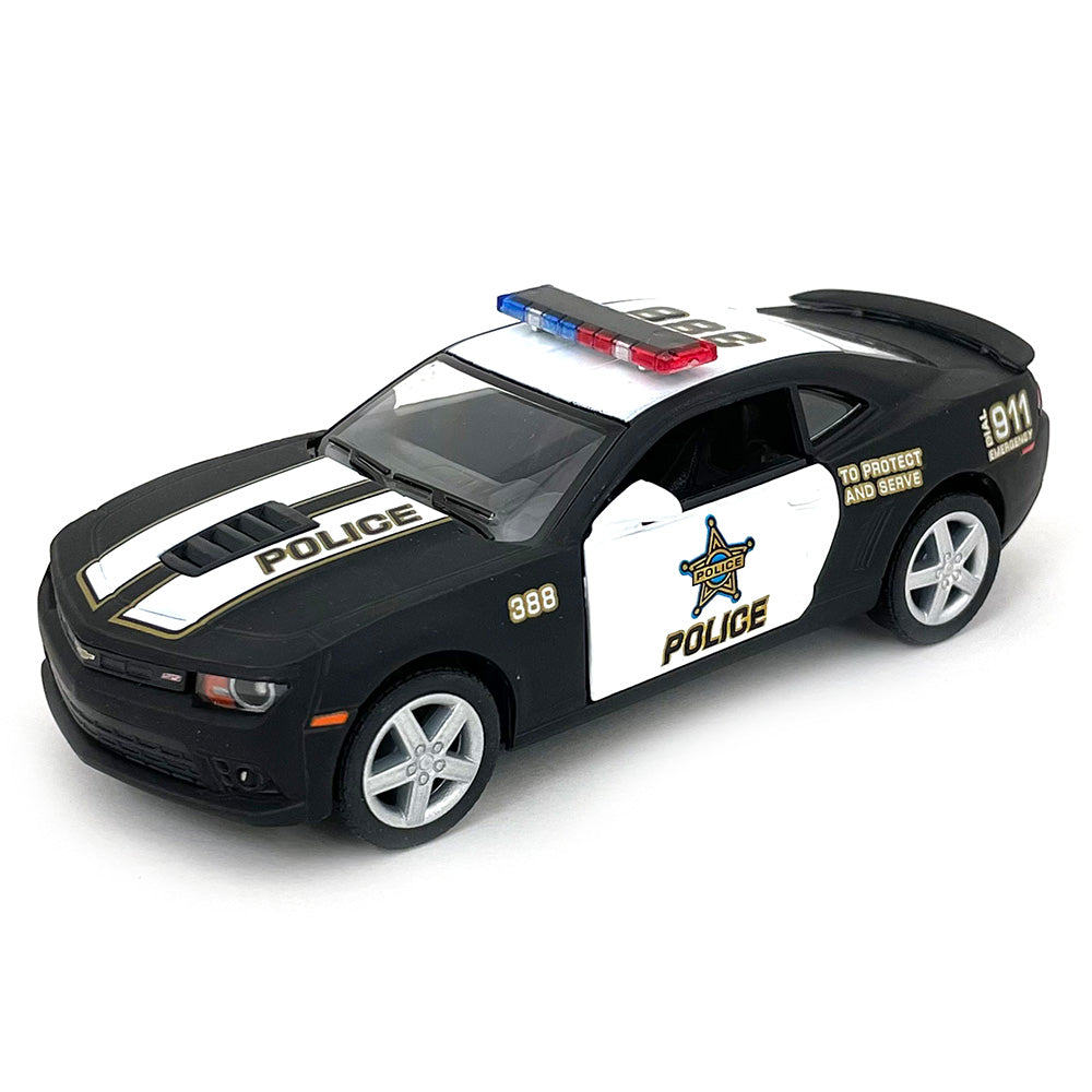 2014 Chevy Camaro 1:38 Scale Diecast Model Police Black/White by Kinsmart