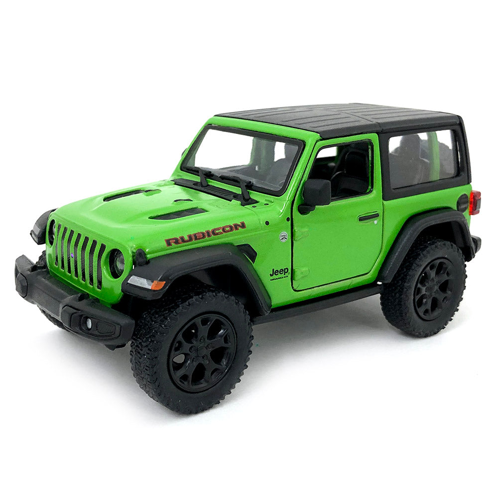 2018 Jeep Wrangler Rubicon 4x4 1:34 Scale Diecast Model Hard Top Green by Kinsmart