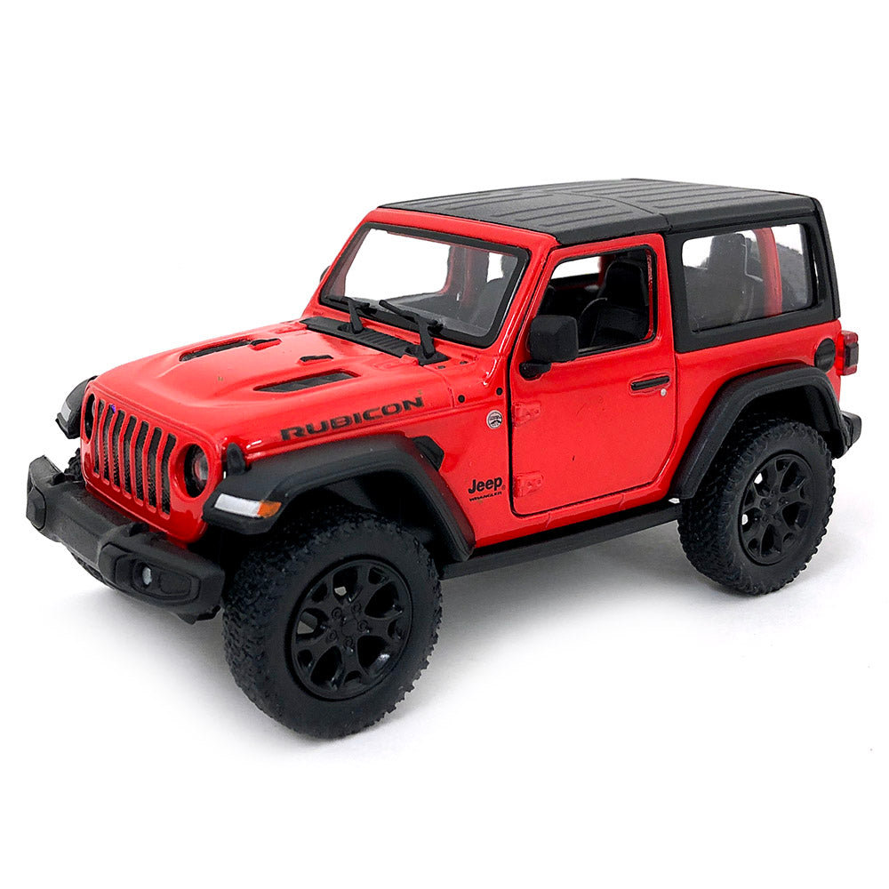 2018 Jeep Wrangler Rubicon 4x4 1:34 Scale Diecast Model Hard Top Red by Kinsmart