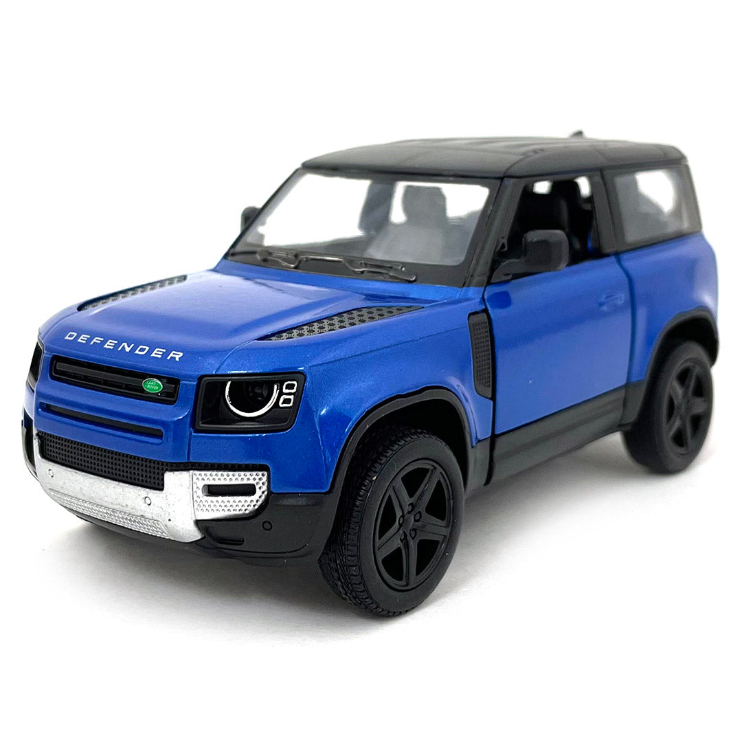 2021 Land Rover Defender 90 1:36 Scale Diecast Model Blue by Kinsmart