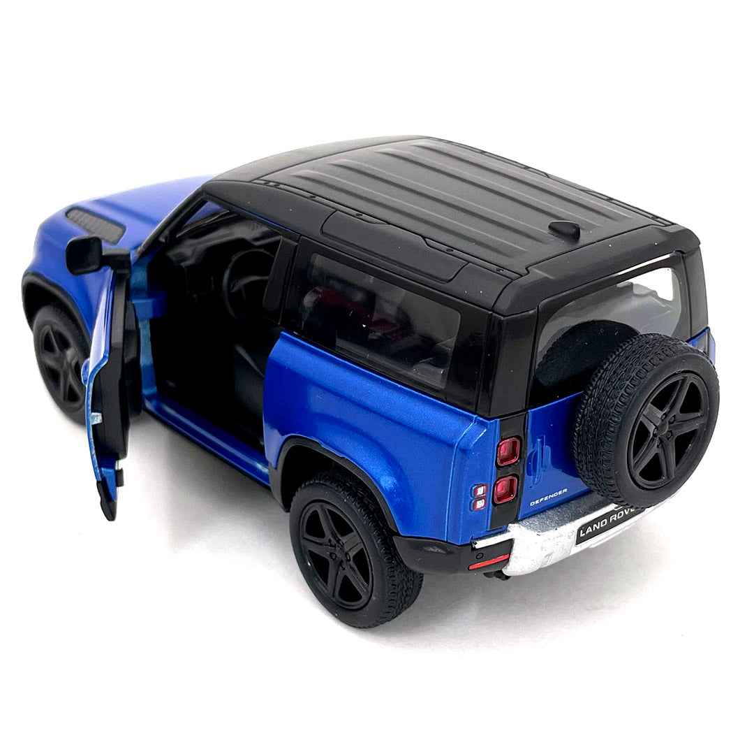 2021 Land Rover Defender 90 1:36 Scale Diecast Model Blue by Kinsmart