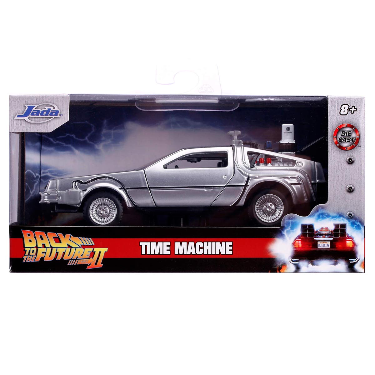 1983 Delorean DMC Back to the Future Part II Time Machine 1:32 Scale Diecast Model by Jada 30541