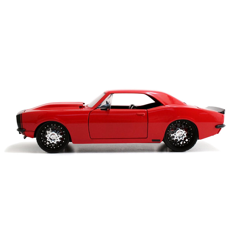 Bigtime Muscle 1967 Chevrolet Camaro 1:24 Scale Diecast Model Red By Jada 97752