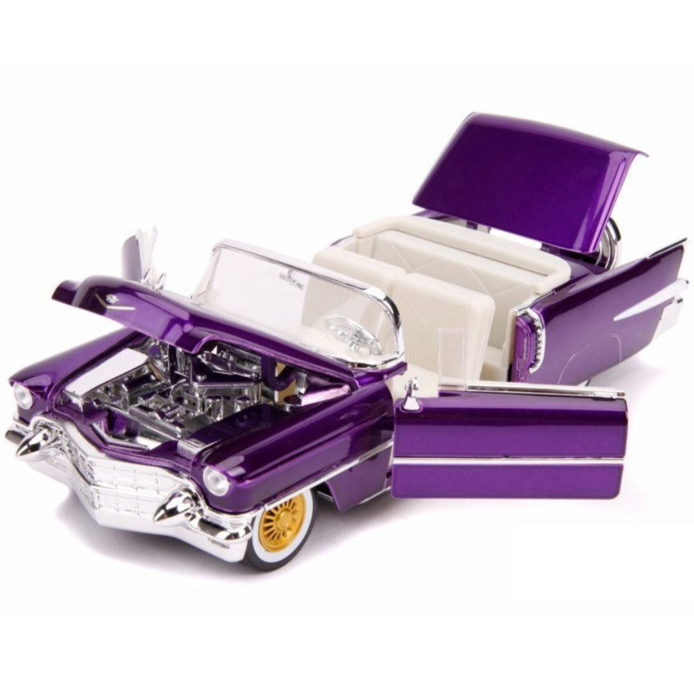 Elvis Presley 1956 Cadillac Eldorado 1:24 Scale Diecast Model Purple by Jada 30985