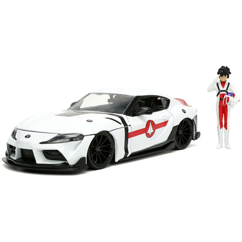 ROBOTECH 2020 Toyota Supra 1:24 Diecast Model White with Rick Hunter Figure by Jada 33685