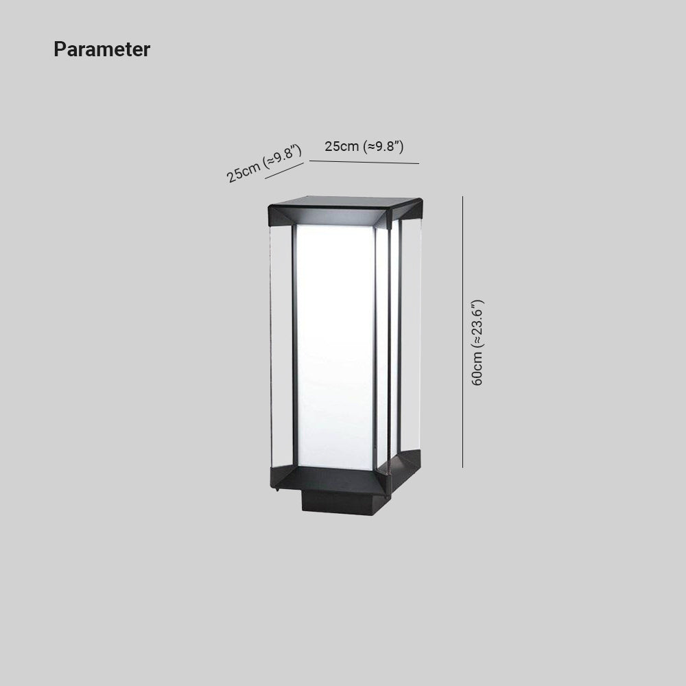 Orr Moderna Rectangular Solar RGB Metal/Vidrio Lámpara Exterior, Negra