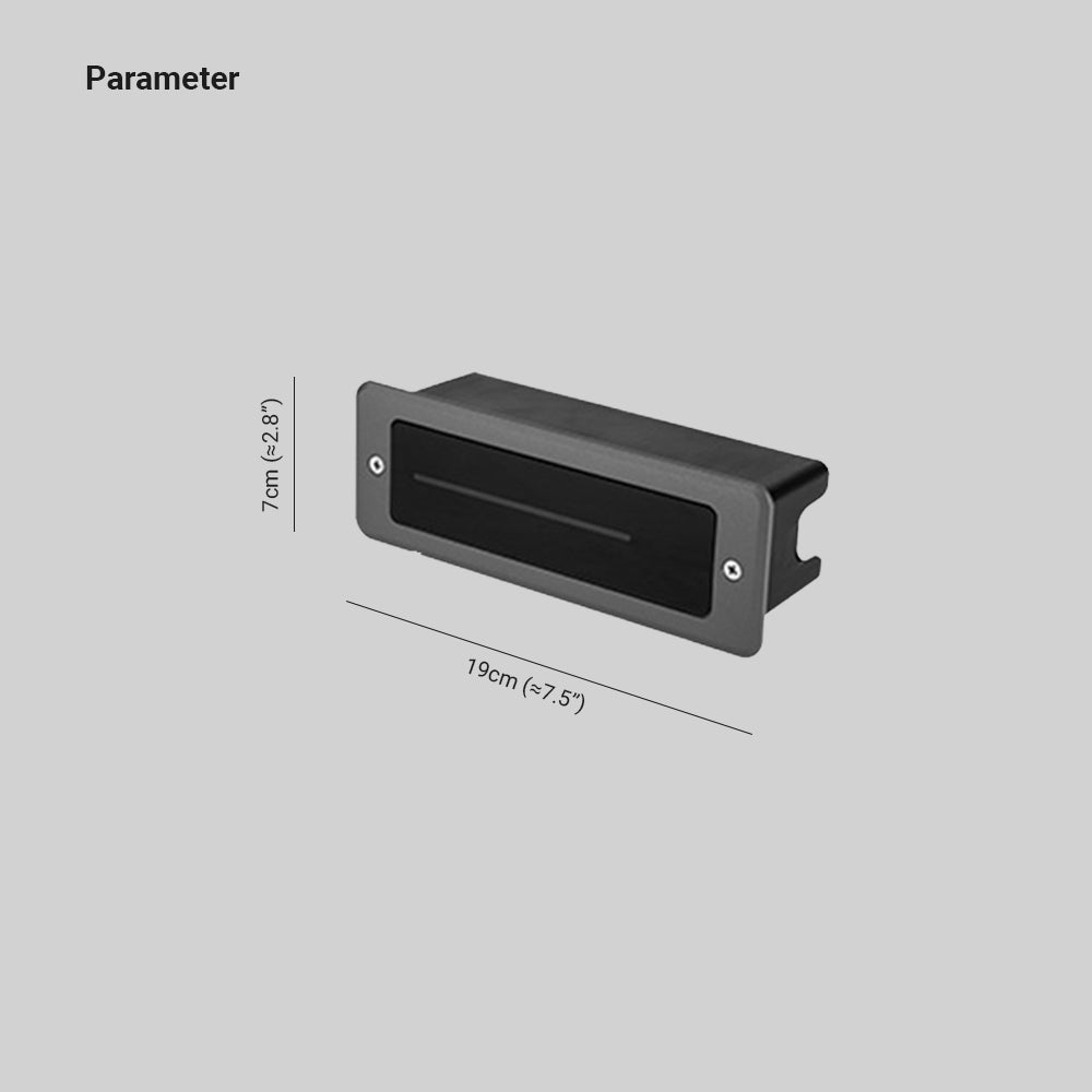 Orr Minimalista Rectangular Metal Lámpara Exterior, Negra