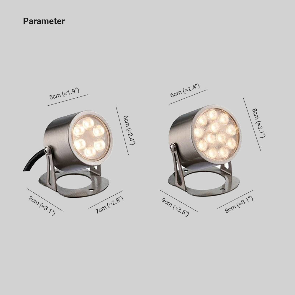 Orr Moderno Cilíndrico Metal/Vidrio Lámpara Exterior