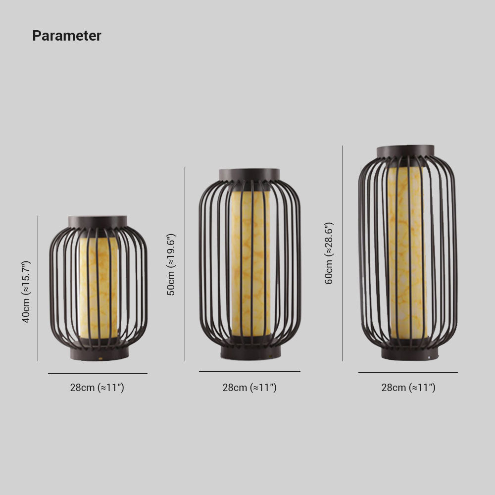 Orr Vintage Linterna Solar Metal Lámpara Exterior, Marrón