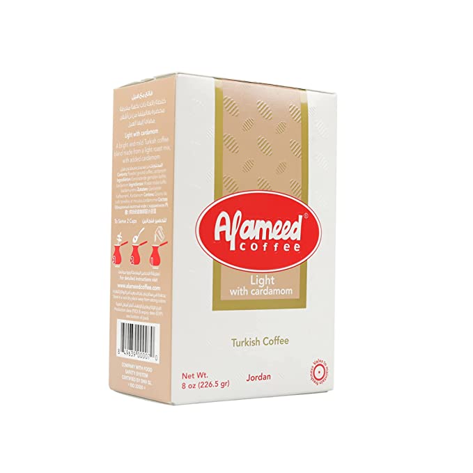 Alameed Coffee - Light Roast (Cardamom) 8 Oz