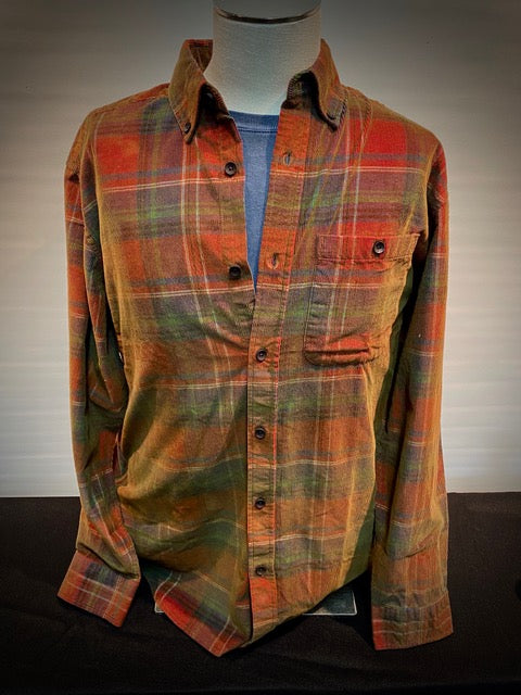 Yarn Dyed Corduroy Plaid Shirt