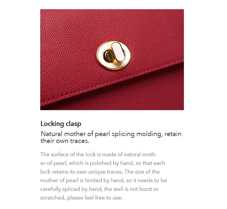 Leather Crossbody Purse - BAFELLI Shoulder Bag for Unisex (Solid Color, Lock Decoration)