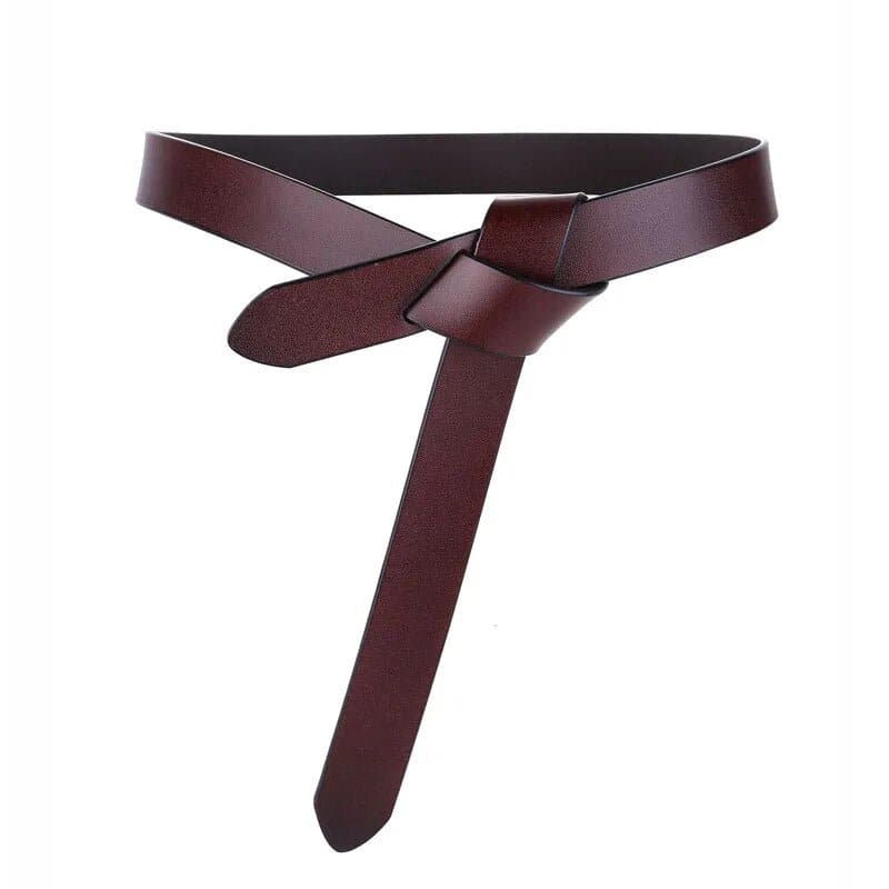 Soft Leather Knotted Strap Belt - Fashion-forward, Versatile, and Comfortable