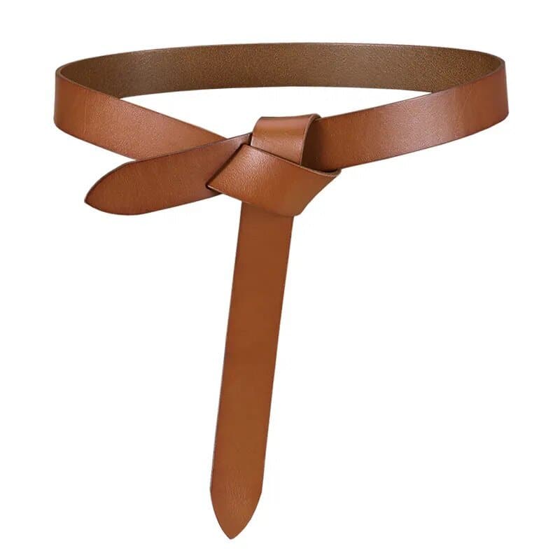 Soft Leather Knotted Strap Belt - Fashion-forward, Versatile, and Comfortable