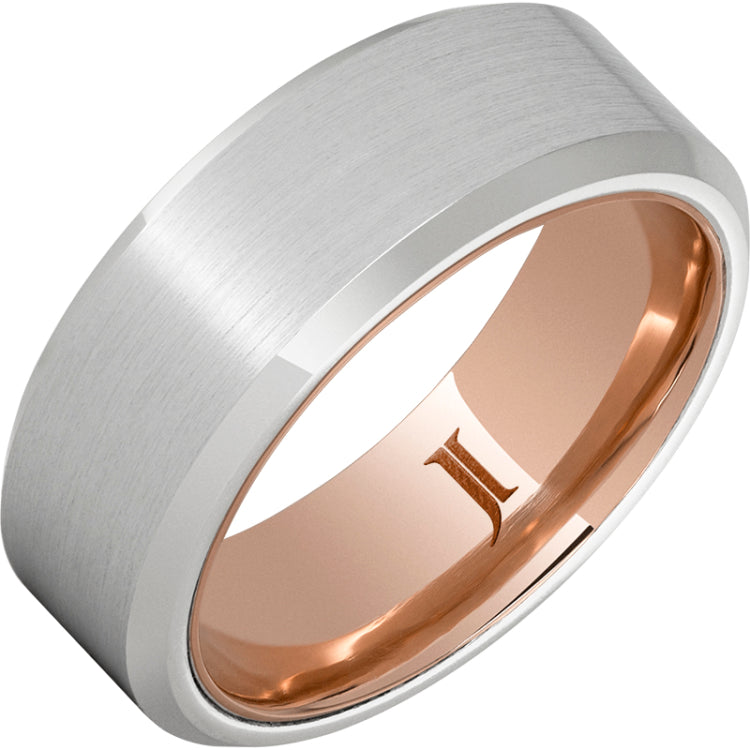 Serinium? Ring with 10K Rose Gold Interior and Satin Finish