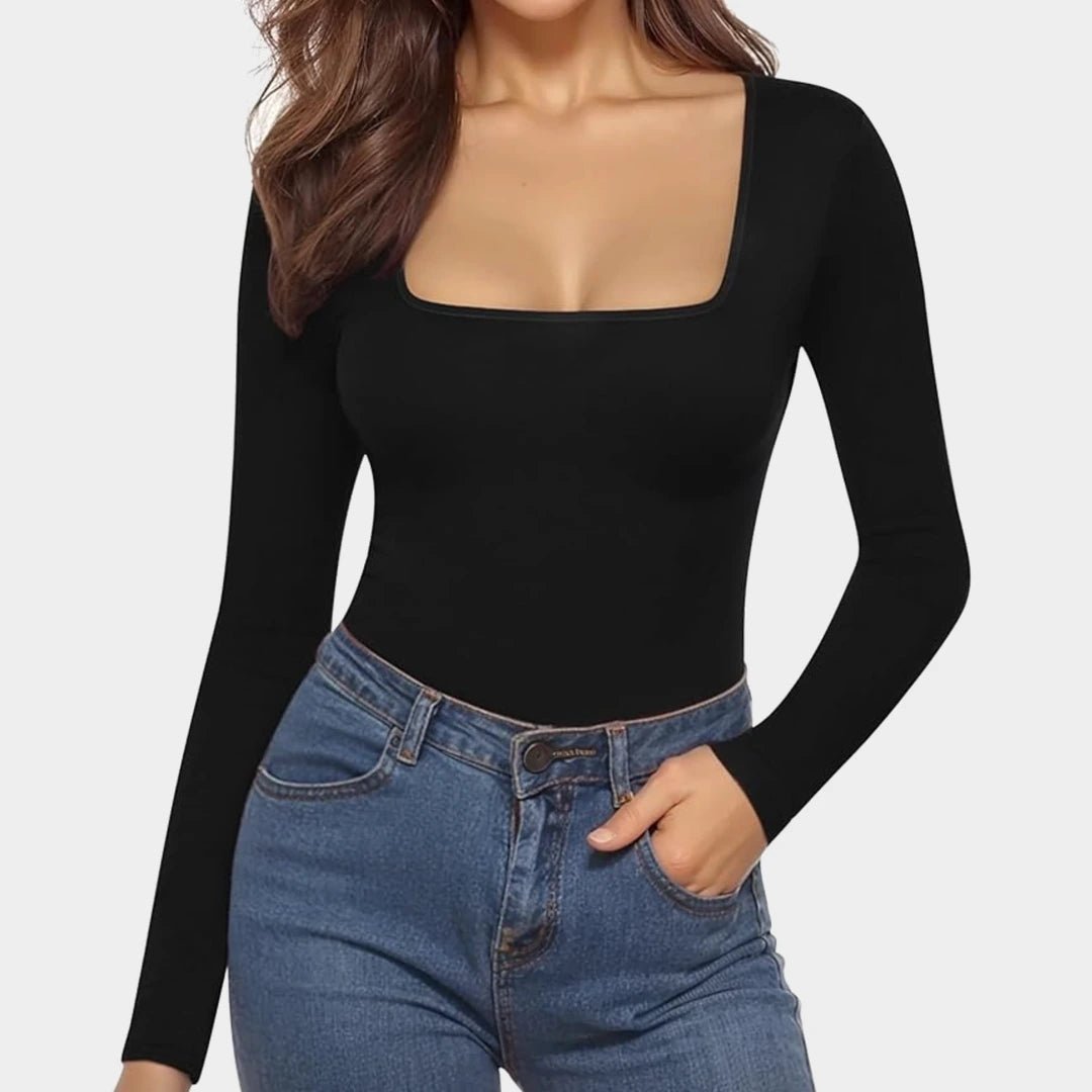 Long Sleeve Square Neck Bodysuit